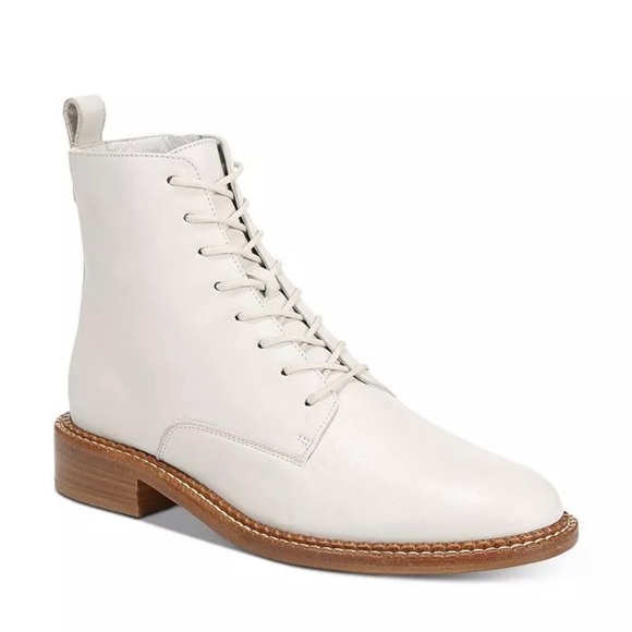 VINCE WOMEN’s NEW CABRIA ANKLE BOOTS off white SIZE 9.5M/EUR 40.5 - Picture 1 of 9